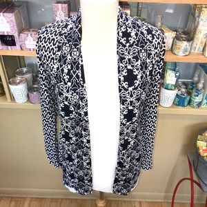 Navy blue & white vest